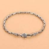 Pulseira masculina banhado a prata